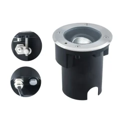 EVN Pentola innbyggingslampe stål Ø13,5cm 4.000K