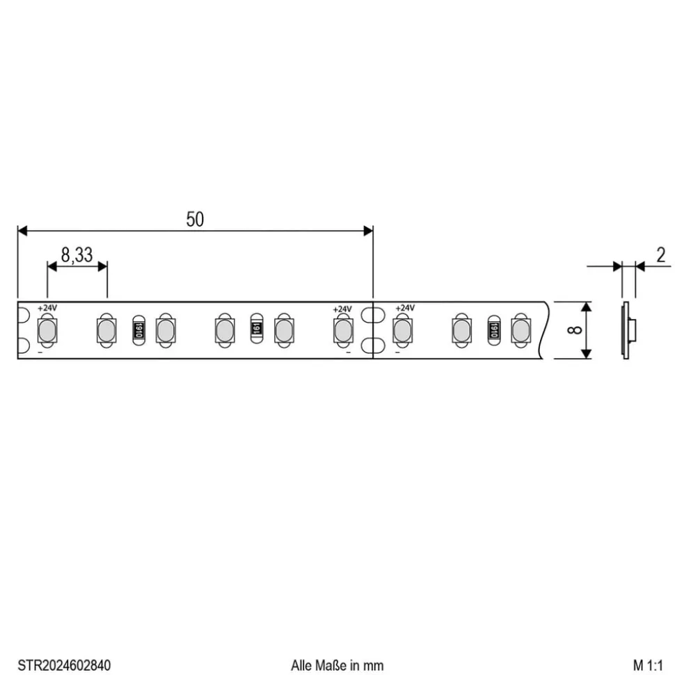 EVN STR2024 LED-stripe IP20 5m 48W 4 000K