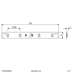 EVN STR2024 LED-stripe IP20 5m 24W 2 700K