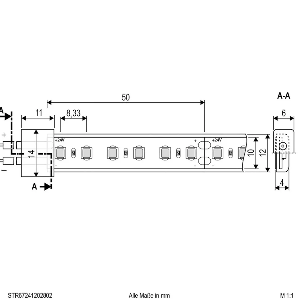 EVN STR6724 LED-stripe IP67 5m 72W 3000K