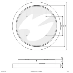 EVN Tectum LED utendørs taklampe rund med glass