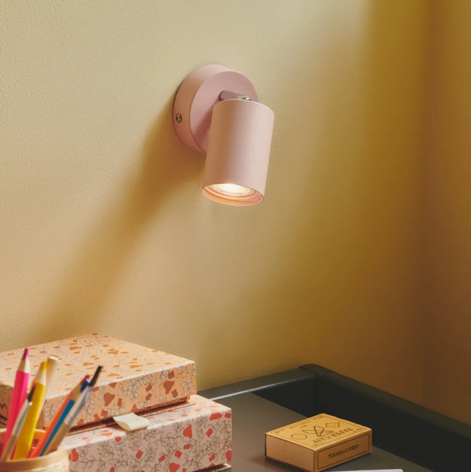 Explore veggspotlight med kabel og støpsel, GU10, rosé