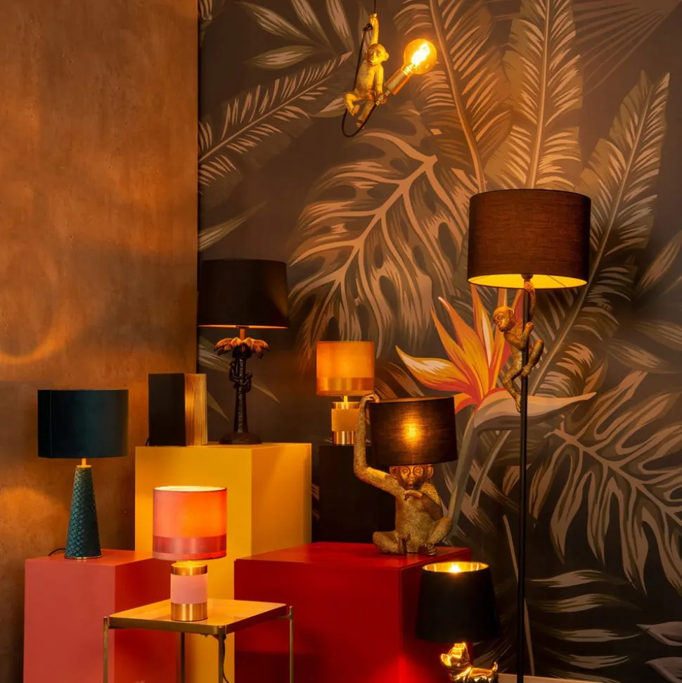 Extravaganza Chimpanse pendellampe, gull matt/svart