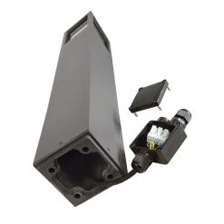 Facado II veilampe, høyde 100 cm, kantet, mørkegrå/opal