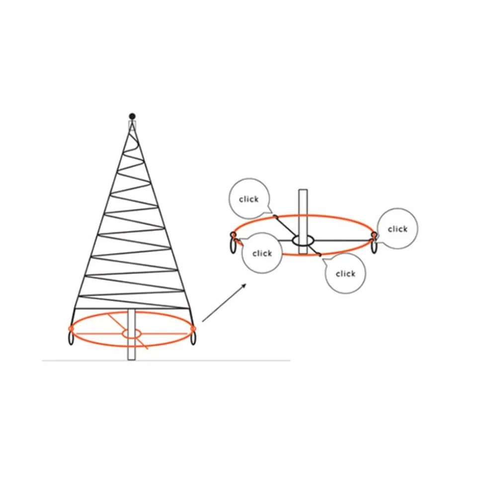 Fairybell bakkekors for tre 6/8/10m