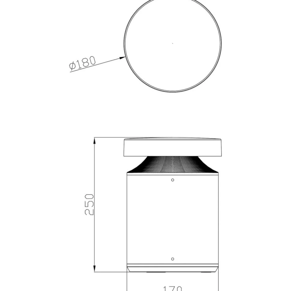 Faro LED-sokkellampe, høyde 25 cm, mørkegrå, DALI, 3 000K