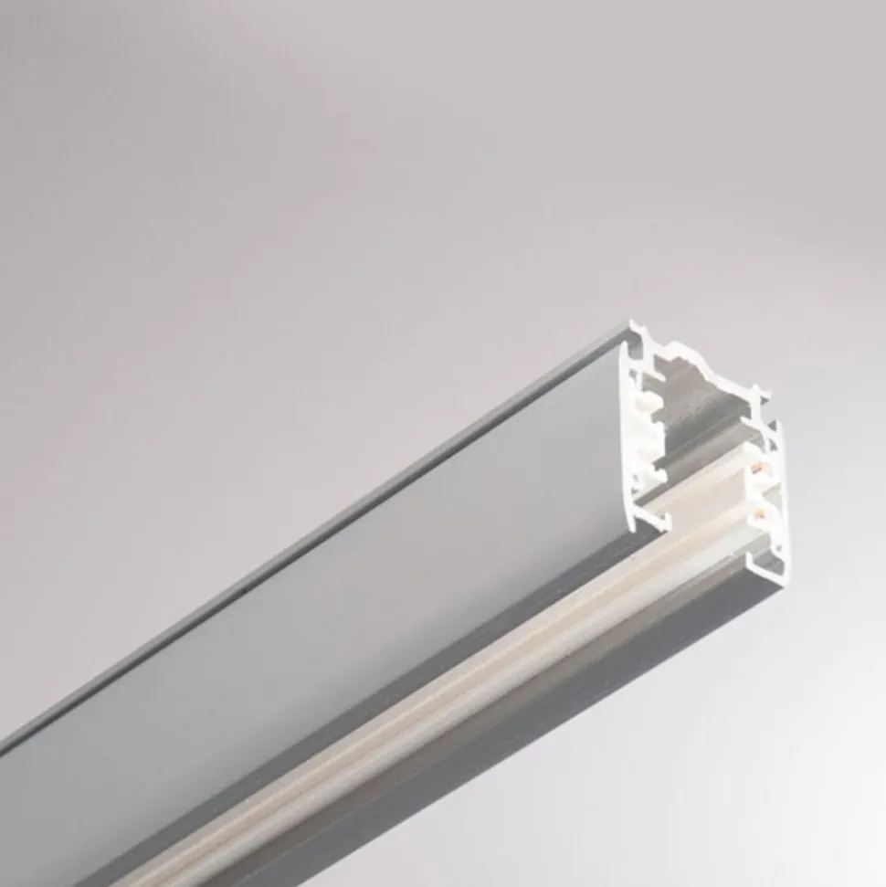 3-fase skinne Noa utenpåliggende 100 cm, grå