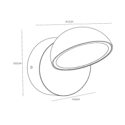 Finn LED-vegglampe, svart, IP54, dag/natt-sensor