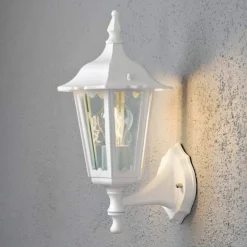 Firenze utendørs vegglampe, hvit, fatning, 36 cm
