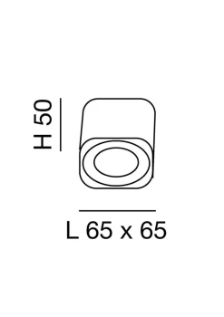 Firkantet LED-downlight Palmi i antrasitt