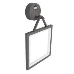 Firkantet LED-vegglampe Mirco med bevegelsessensor