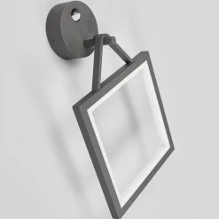 Firkantet LED-vegglampe Mirco med bevegelsessensor