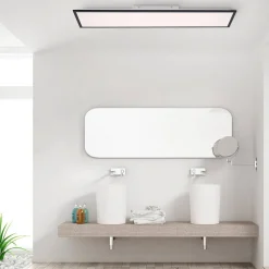 Flat LED-monteringspanel CCT, svart, 119 x 29 cm