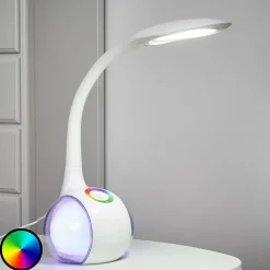 Fleksibel bordlampe Paula med LED-lys, hvit