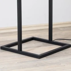 Flores gulvlampe, 1 lyskilde, svart/gull, stål