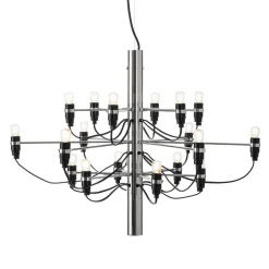 FLOS 2097/18 LED-lysekrone, frostet, krom