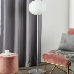 FLOS Glo-Ball Floor 1 gulvlampe, matt sølv