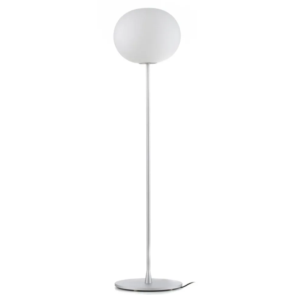 FLOS Glo-Ball Floor 1 gulvlampe, matt sølv