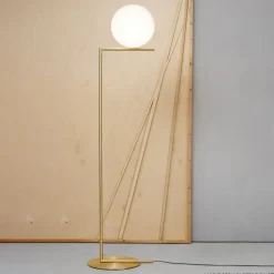 FLOS IC F2 gulvlampe i børstet messing