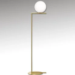 FLOS IC F2 gulvlampe i børstet messing