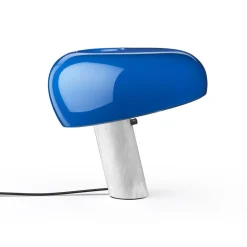 FLOS Snoopy bordlampe, marineblå, marmor, metall