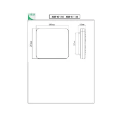 Folk utendørs taklampe, 28 cm x 28 cm, hvit, IP65