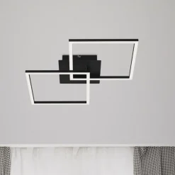 Frame LED-taklampe 2 lyskilder switch dim svart