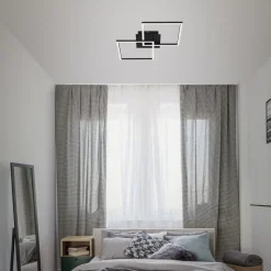 Frame LED-taklampe 2 lyskilder switch dim svart