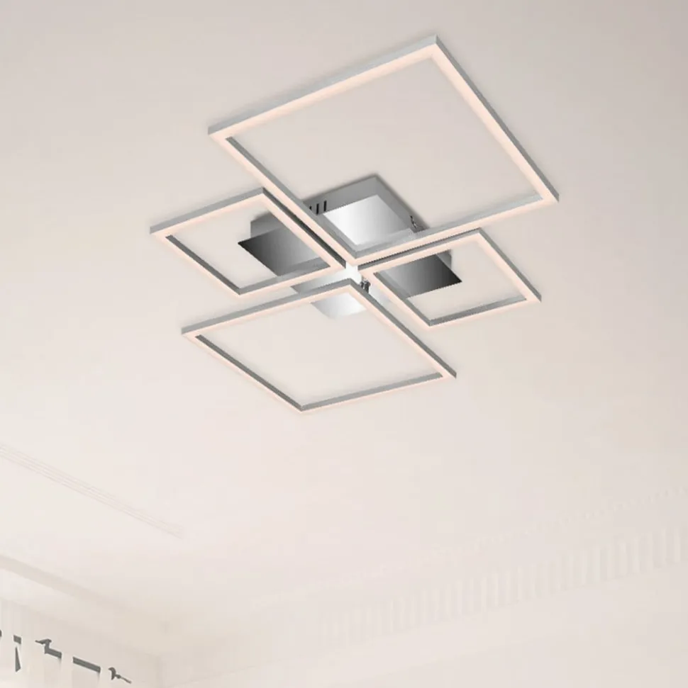 Frame LED-taklampe, CCT, 4 lys, aluminium