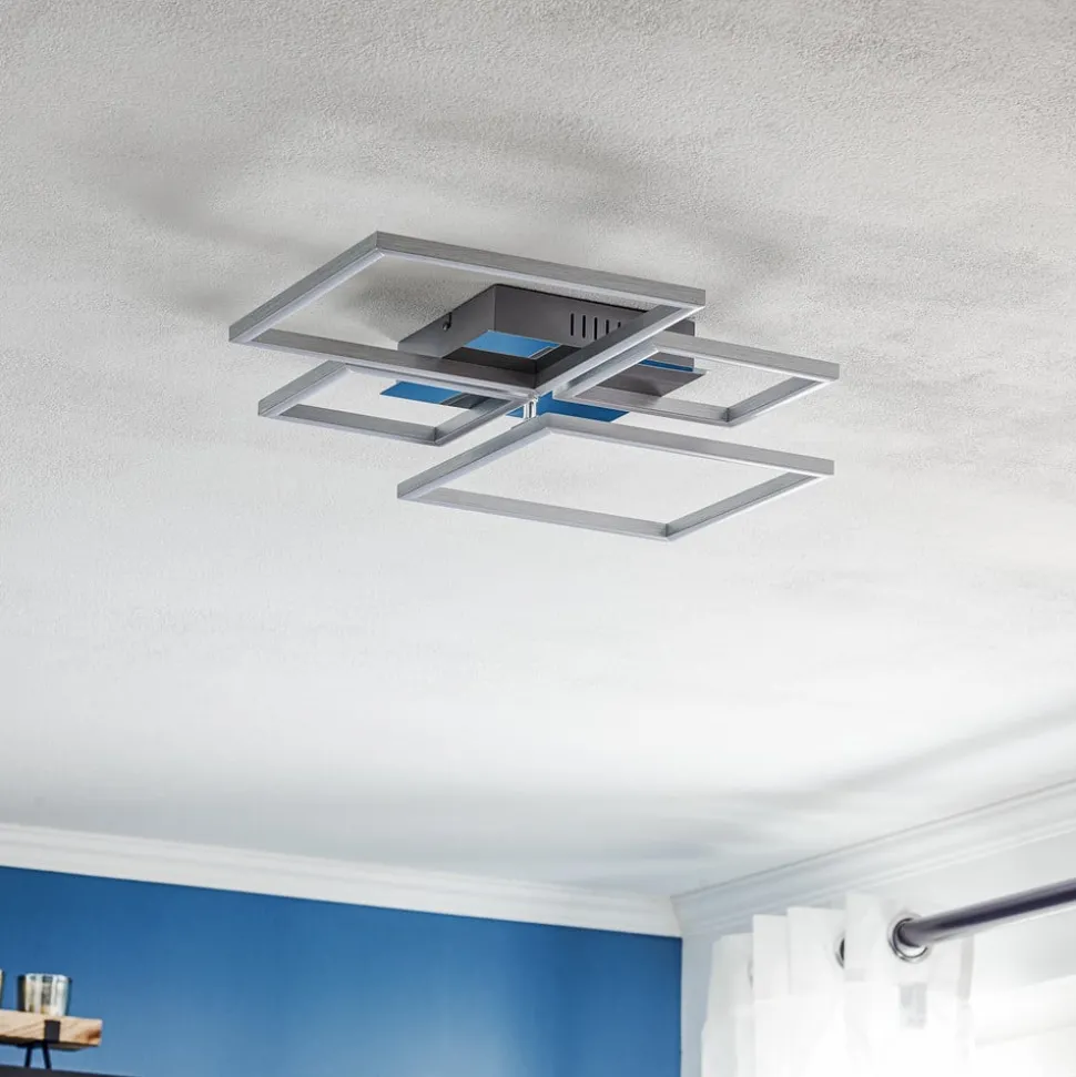 Frame LED-taklampe, CCT, 4 lys, aluminium