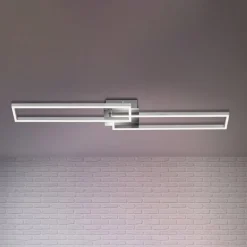 Frame LED-taklampe, fjernkontroll, krom