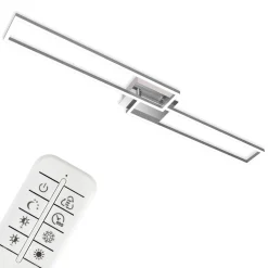 Frame LED-taklampe, fjernkontroll, krom