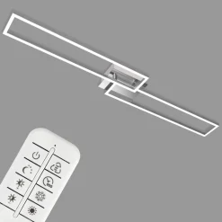 Frame LED-taklampe, fjernkontroll, krom