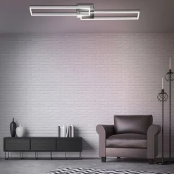 Frame LED-taklampe, fjernkontroll, krom