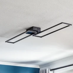 Frame LED-taklampe, fjernkontroll, svart