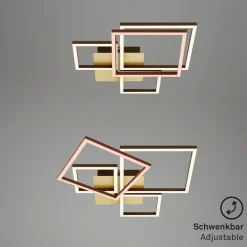 Frame LED-taklampe, gull, dimbar, 4 lyskilder