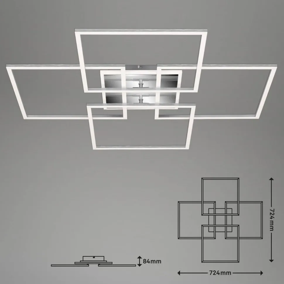 Frame S LED-taklampe, 72,4 x 72,4 cm, aluminium