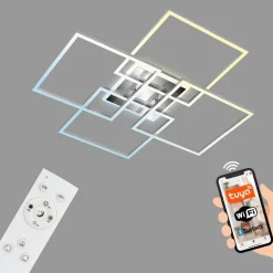 Frame S LED-taklampe, 72,4 x 72,4 cm, aluminium