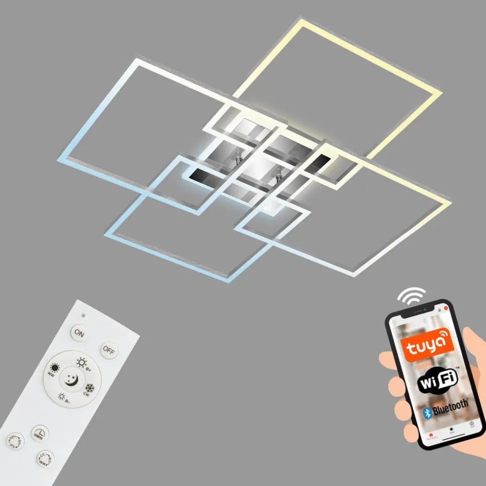 Frame S LED-taklampe, 72,4 x 72,4 cm, aluminium