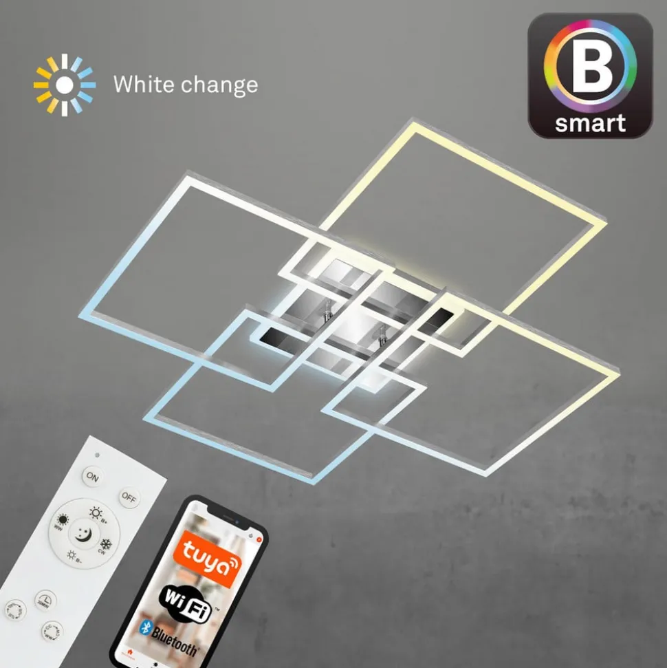 Frame S LED-taklampe, 72,4 x 72,4 cm, aluminium