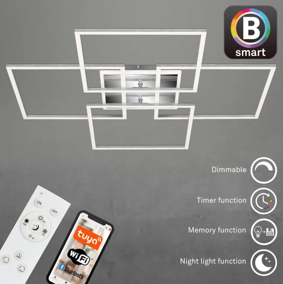 Frame S LED-taklampe, 72,4 x 72,4 cm, aluminium