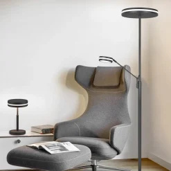 Franklin LED-uplight, leselampe, antrasitt