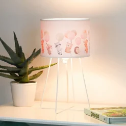 Freddy bordlampe, fargerik, dyr, E14, høyde 32,5 cm