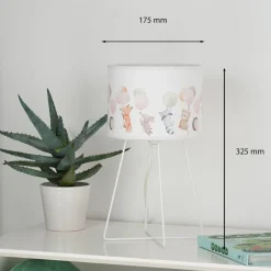 Freddy bordlampe, fargerik, dyr, E14, høyde 32,5 cm