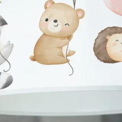 Freddy hengelampe, Ø 35 cm, fargerik, dyr, stoff, E27