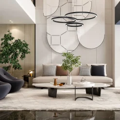 Galaxia LED hengelampe, plast, svart, 3-lys, 85 W