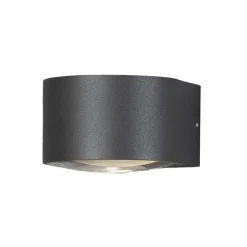 Gela utendørs LED-vegglampe, stråler ned, grå