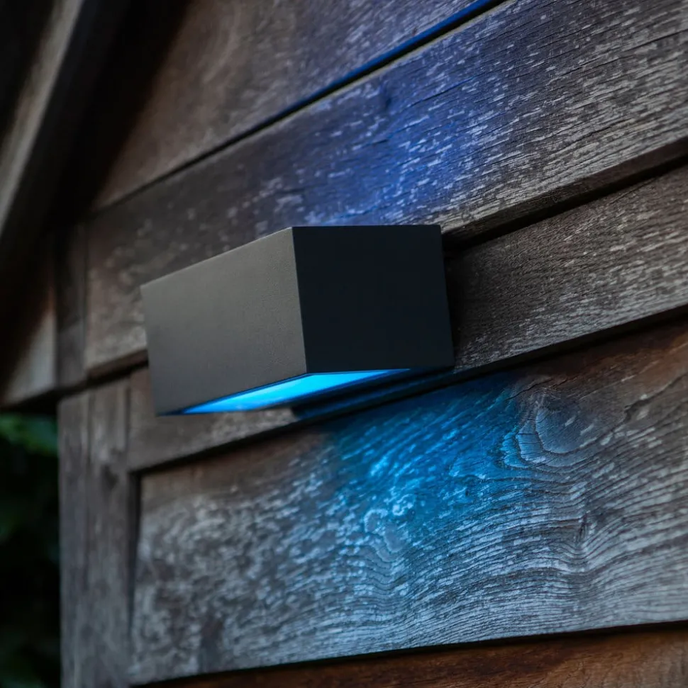 Gemini utendørs LED-vegglampe, RGBW, smart