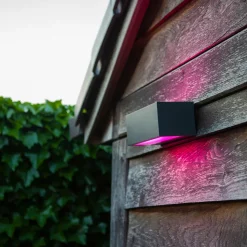 Gemini utendørs LED-vegglampe, RGBW, smart