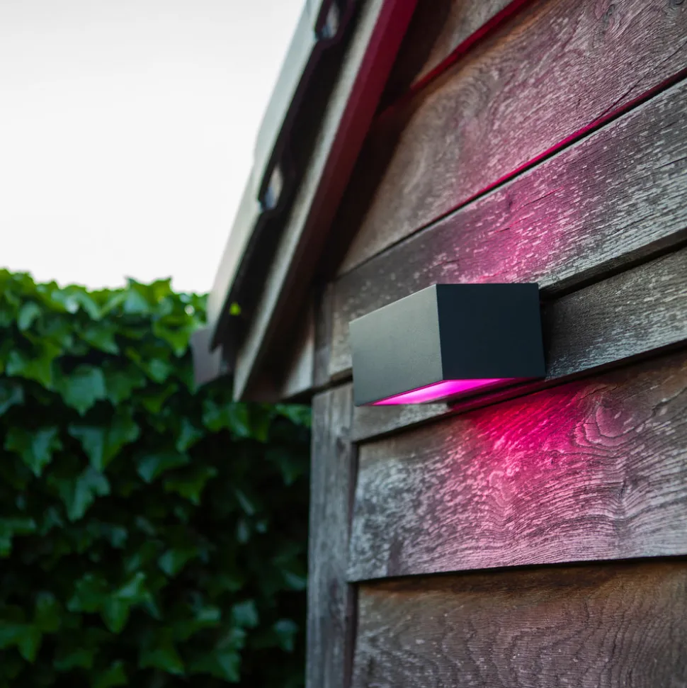 Gemini utendørs LED-vegglampe, RGBW, smart